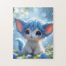 Lunabu in the Blue Meadow Jigsaw Puzzle Pussel