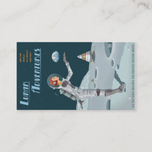 Lunar äventyraffärs-kort visitkort