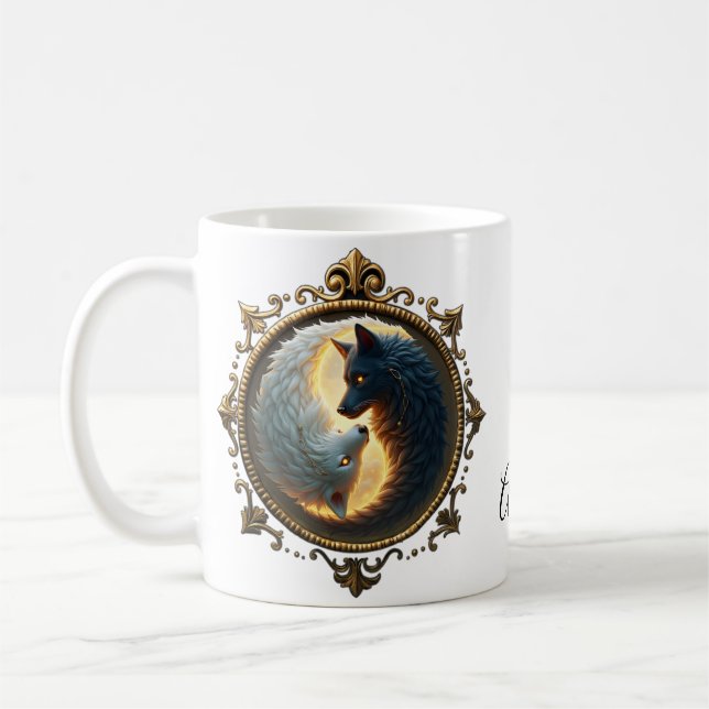 Lunar Balance – Där skuggor omfamnar ljuset.  Kaffemugg (Vänster)