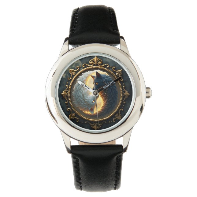 Lunar Balance – Where Shadows Embrace the Light.  Armbandsur (Framsida)