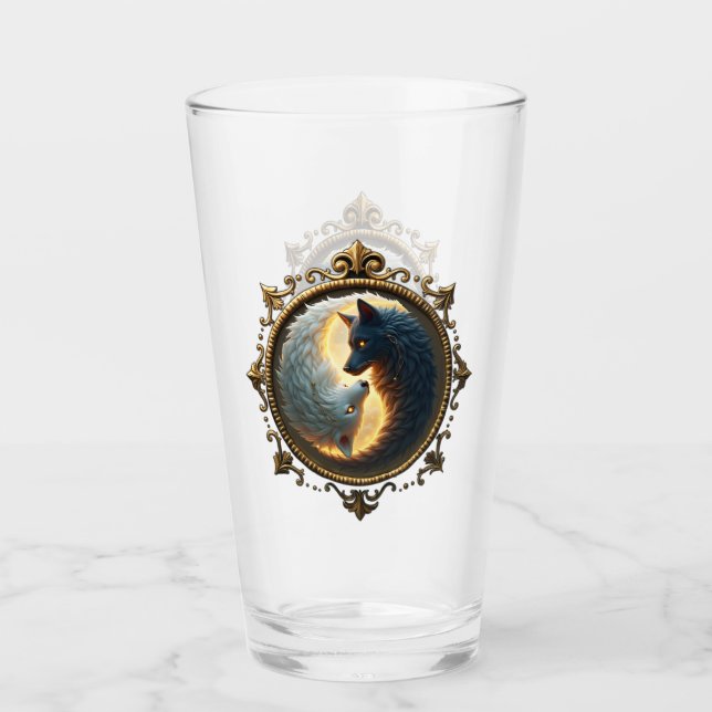 Lunar Balance – Where Shadows Embrace the Light.  Glaskopp (Framsida)