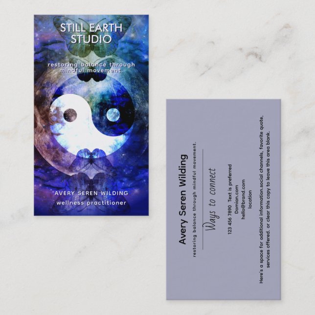Lunar Balance | Yin Yang Design blir Visitkort (Fram/baksida)
