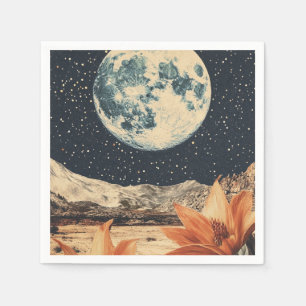 Lunar Bloom over Sandy Peaks Pappersservett