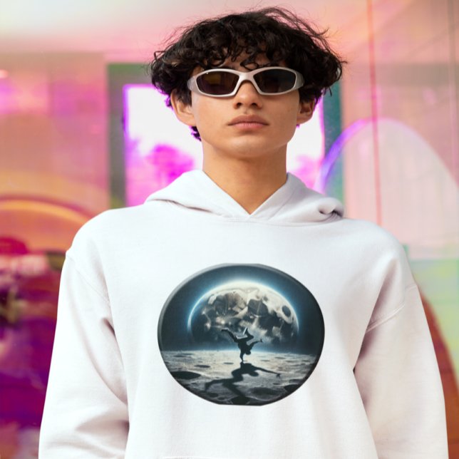 Lunar Breakdance - Street Stil in Space Hoodie (Skapare uppladdad)