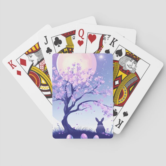 Lunar Bunny Night Casinokort (Baksidan)