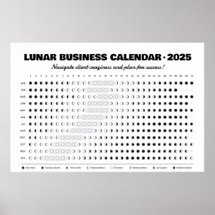 Lunar Business Calendar - full måneffekt Poster