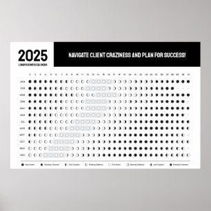 Lunar Business Calendar - full måneffekt Poster