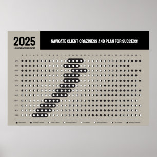 Lunar Business Calendar - full måneffekt Poster