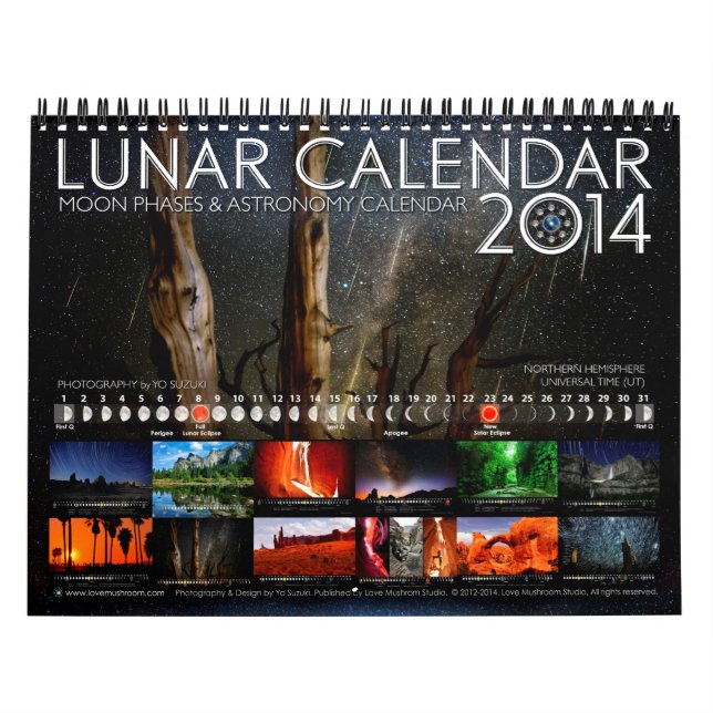 Lunar Calendar 2014 Astronomy Wall Calendar B Kalender (Omslag)