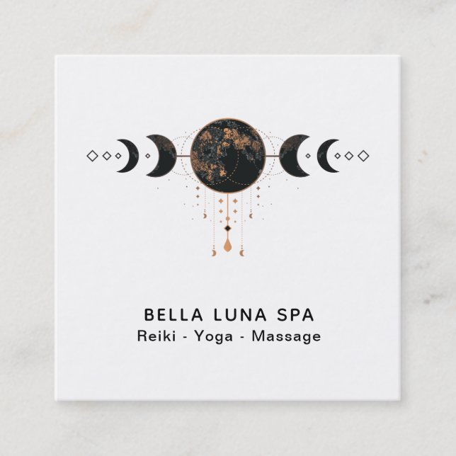 *~* Lunar Cosmic Måne Universe Shaman Måne Fyrkantigt Visitkort (Framsida)