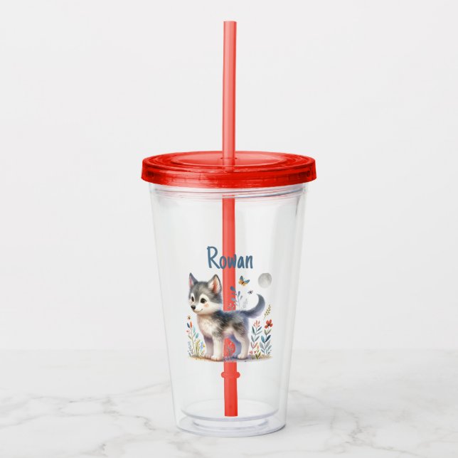 Lunar Cub - Baby Wolf Tumbler Take Away Mugg (Framsida)