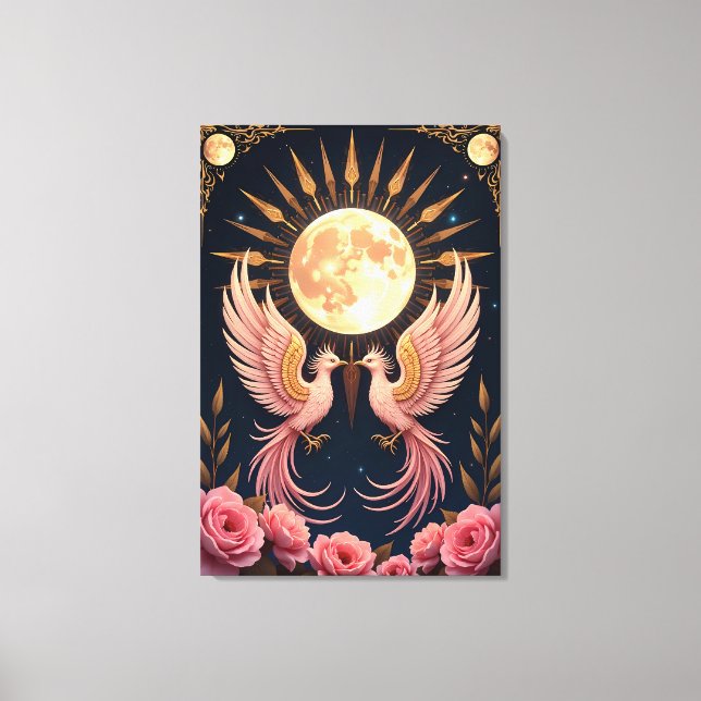 Lunar Dreams: Etheral Cosmic Wall Decor Canvastryck (Framsida)