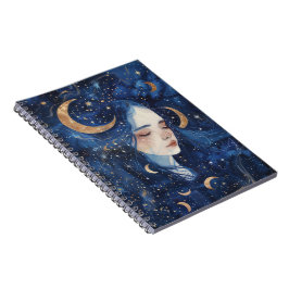 Lunar Dreamscape Spiral Journal Anteckningsbok