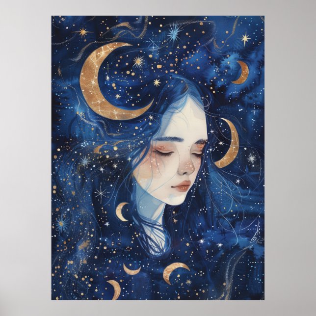 Lunar Dreamscape Spiral Poster (Framsidan)