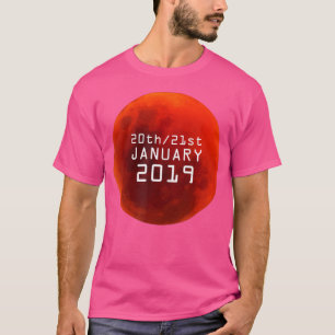 Lunar Eclipse Blood Red Måne Astronomy T Shirt