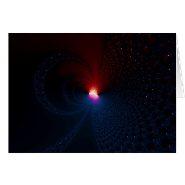 Lunar Eclipse - Fractal Hälsningskort (Framsidan Horizontal)