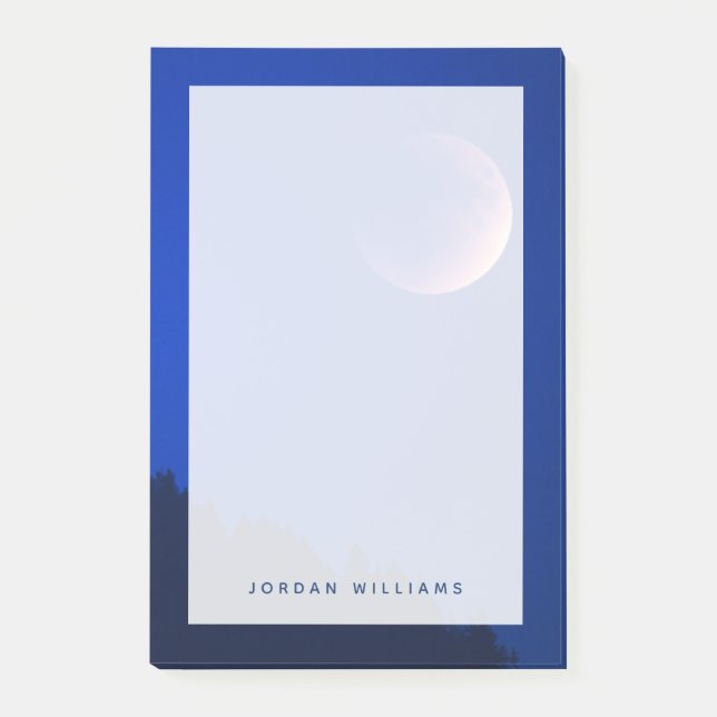 Lunar Eclipse over Forest | Zug, Schweiz Post-it Block (Framsida)