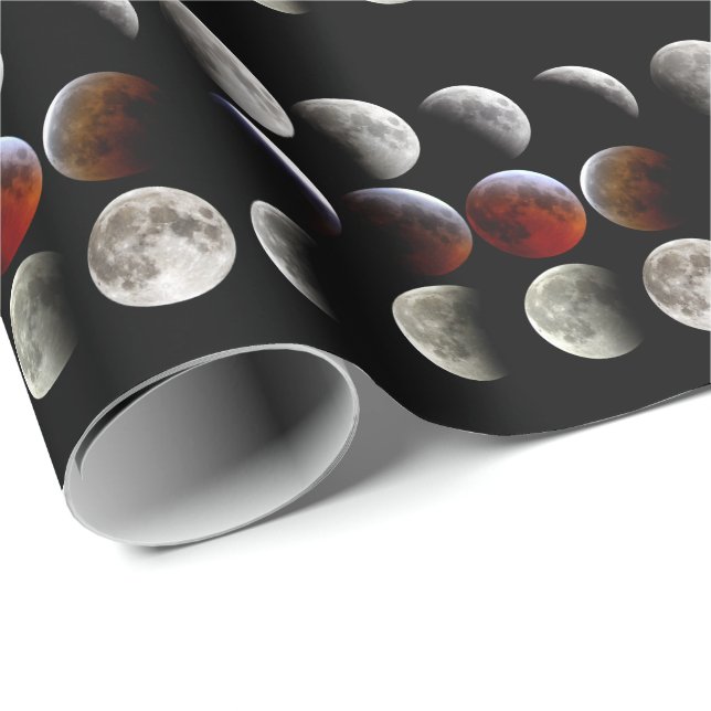 Lunar eclipse presentpapper (Rullad Hörn)