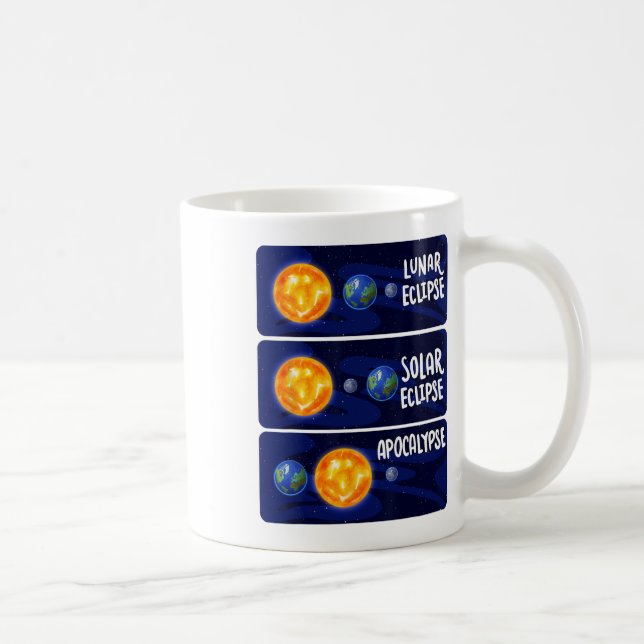 Lunar Eclipse Solar Apocalypse Astrology Science Kaffemugg (Höger)