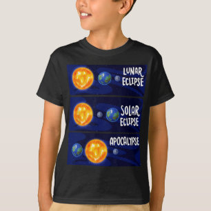 Lunar Eclipse Solar Apocalypse Astrology Science T Shirt