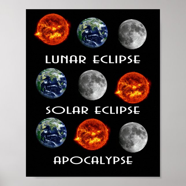 Lunar Eclipse Solar Eclipse Apocalypse Poster (Framsidan)