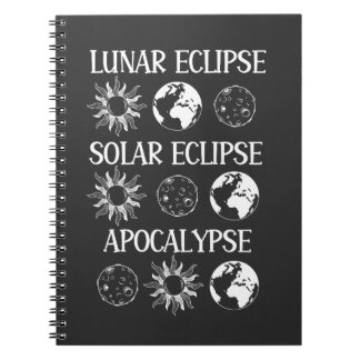 Lunar Eclipse Solar Eclipse Apocalypse Runt utrymm Anteckningsbok
