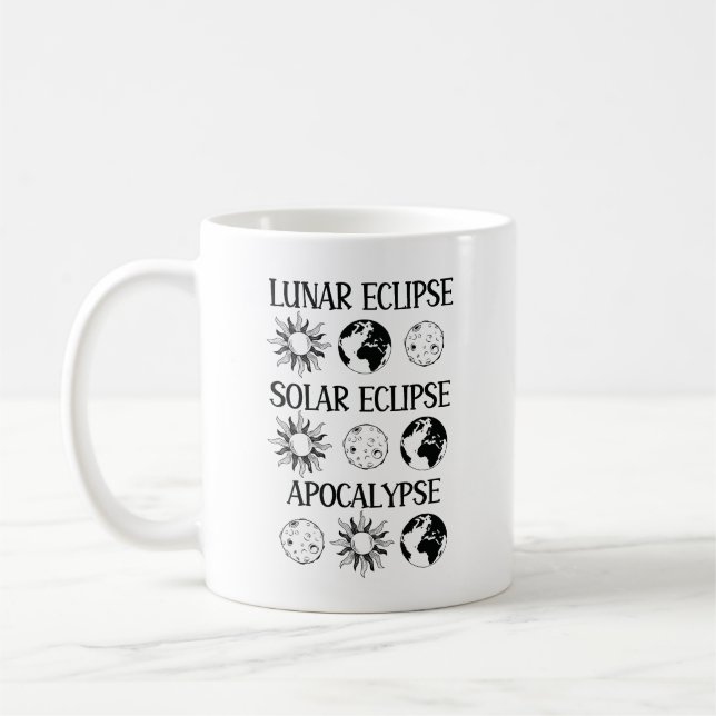 Lunar Eclipse Solar Eclipse Apocalypse Runt utrymm Kaffemugg (Vänster)