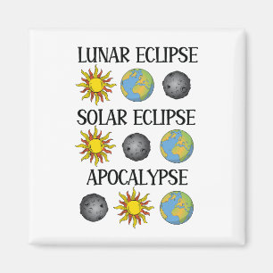 Lunar Eclipse Solar Eclipse Apocalypse Runt utrymm Magnet