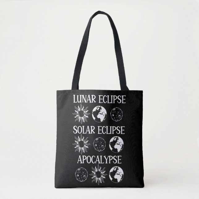 Lunar Eclipse Solar Eclipse Apocalypse Runt utrymm Tygkasse (Framsida)