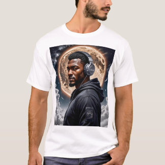 Lunar Eclipse T-Shirt Cosmic Art Futuristiska