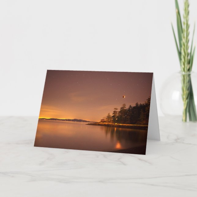 Lunar Eclipse | Victoria, British Columbia Kort (Framsida)