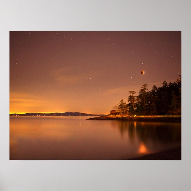 Lunar Eclipse | Victoria, British Columbia Poster (Framsidan)