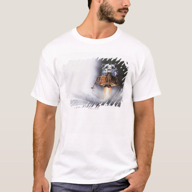Lunar enhet för Apollo örn Tee Shirt (Framsida)