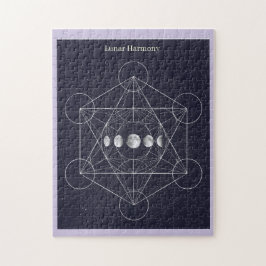 Lunar Harmony Monochrome Art Jigsaw Puzzle Pussel