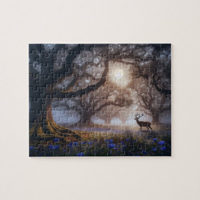 Lunar Harvest - Hjort Pussel (Horisontell)