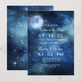 Lunar Himlar Full Moon Celestial Galaxy Stars Bröl Inbjudningar
