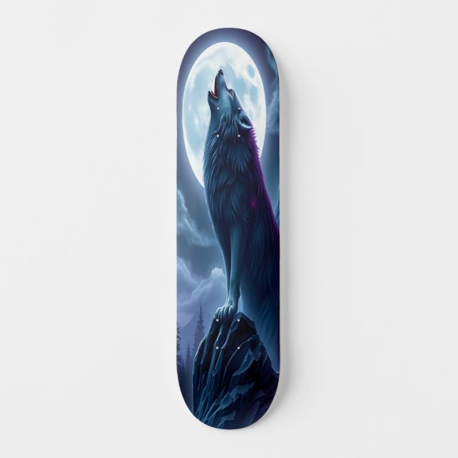 Lunar Howl Edition 1 Mini Skateboard Bräda 18,5 Cm (Framsida)