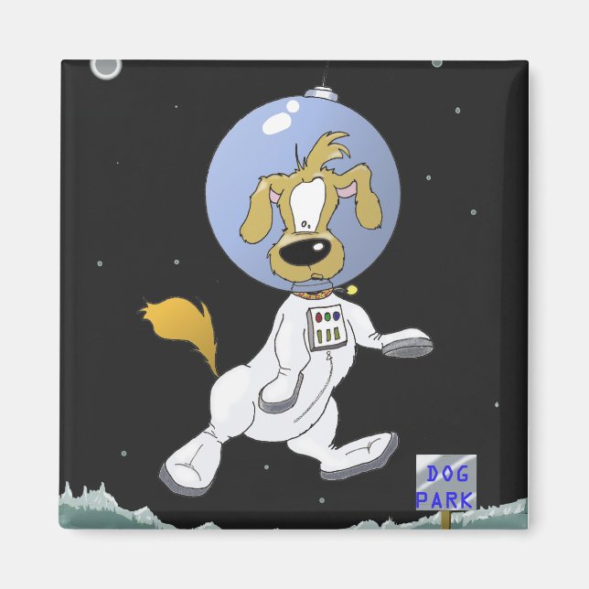 Lunar Hund Park Magnet (Framsidan)