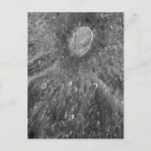 Lunar Impact Crater Tycho på Jordens Måne Vykort (Framsida)