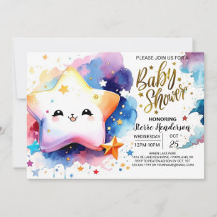 Lunar Kärlek Lullaby Baby Shower Inbjudningar