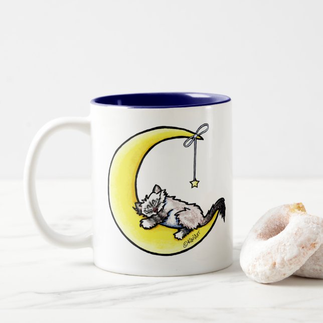 Lunar Kärlek Ragdoll Cat Two-Tone Coffee Mugg (Med munk)
