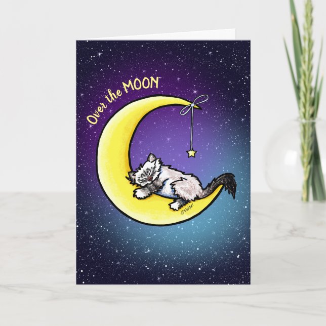 Lunar Kärlek Ragdoll-kort Tack Kort (Framsida)