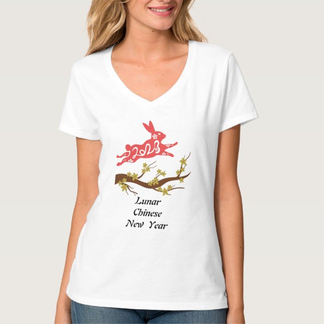 Lunar kinesiskt nyår  t shirt (Framsida)