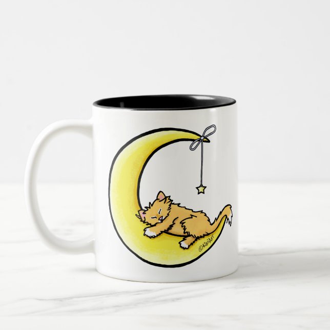 Lunar Love Orange Cat Mugg (Vänster)