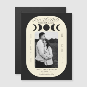 Lunar Luxe Svart & Crème Månfas Save The Date