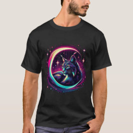 Lunar Lynx, Lynx Silhouette, Crescent Måne T Shirt