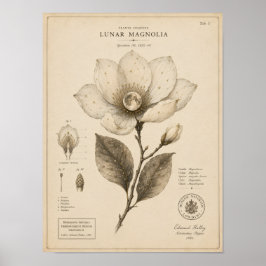 Lunar Magnolia Victorian Botanical Museum Tryck