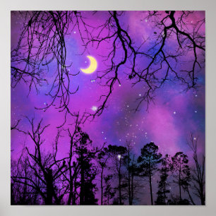 Lunar, Måne Älskare, Galaxy, Manar & Women, Space Poster