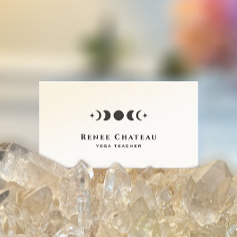 Lunar Måne Phases Astrology Yoga Teacher Visitkort