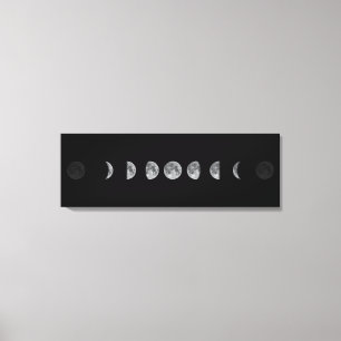 Lunar Måne Phases Celestial Canvastryck